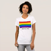 LGBTゲイプライドの虹の旗 Tシャツ (正面フル)