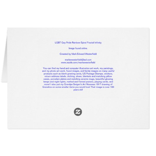 LGBTゲイプライドの虹の螺線形のフラクタルの無限 (裏面横)