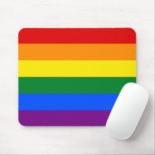 LGBTゲイプライドの6ストライプの虹の旗 マウスパッド