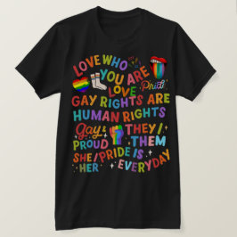 LGBTゲイプライドレインボーカラフル Tシャツ