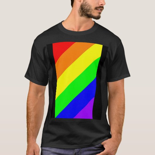 LGBTゲイプライドレインボーカラーTシャツ Tシャツ (正面)