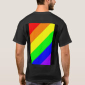 LGBTゲイプライドレインボーカラーTシャツ Tシャツ (裏面)