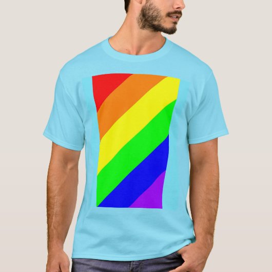 LGBTゲイプライドレインボーカラーTシャツ Tシャツ (正面)