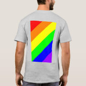 LGBTゲイプライドレインボーカラーTシャツ Tシャツ (裏面)