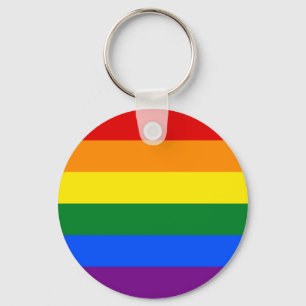 LGBTゲイプライドレインボーストライプ国旗 キーホルダー