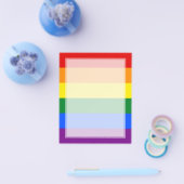 LGBTゲイプライドレインボーストライプ国旗 チラシ (シングル)