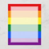 LGBTゲイプライドレインボーストライプ国旗 チラシ (正面)