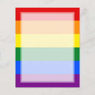 LGBTゲイプライドレインボーストライプ国旗 チラシ