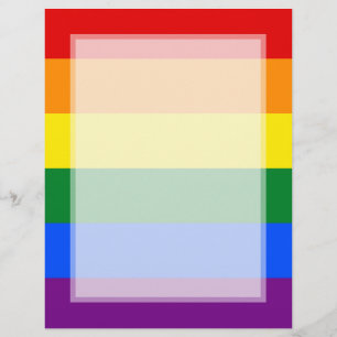 LGBTゲイプライドレインボーストライプ国旗 チラシ