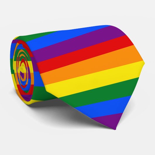 LGBTゲイプライドレインボーストライプ国旗 ネクタイ (ロール)