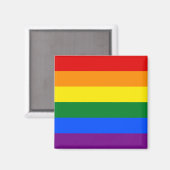 LGBTゲイプライドレインボーストライプ国旗 マグネット (正面/裏面)