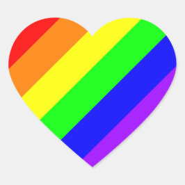 LGBTゲイプライドレインボーハートシール ハートシール