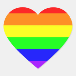LGBTゲイプライドレインボーハートシール ハートシール
