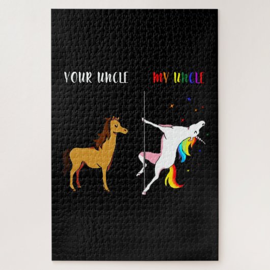 LGBTゲイプライドレインボーフラグカスタムギフト ジグソーパズル (縦)