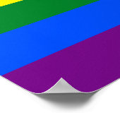LGBTゲイプライドレインボーフラッグスクエア ポスター (角)