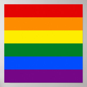 LGBTゲイプライドレインボーフラッグスクエア ポスター