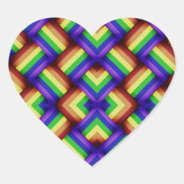 LGBTゲイプライドレインボーフラッグプライドパーティー ハートシール