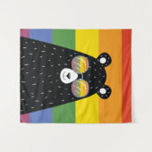 LGBTゲイプライドレインボーベア タペストリー (正面(横))