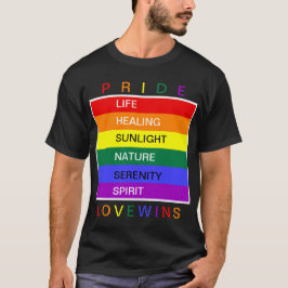 LGBTゲイプライドレインボーラブカスタム勝ち Tシャツ