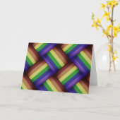 LGBTゲイプライドレインボーリボン織り込み！ カード (黄色い花)