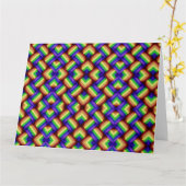 LGBTゲイプライドレインボーリボン織り込み!大きい。 カード (黄色い花)