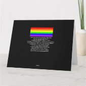 LGBTゲイプライドレインボーリボン織り込み!大きい。 カード (裏面)