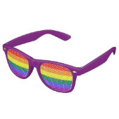 LGBTゲイプライドレインボー国旗 レトロサングラス (アングル)