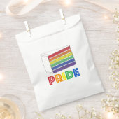 LGBTゲイプライドレインボー結婚レイヤーのケーキ切り フェイバーバッグ (クリップ留めされた状態)