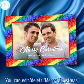 LGBTゲイプライド国旗のレインボーカスタムフラグ写真文字 シーズンカード