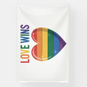 LGBTゲイプライド平等 Love Wins 横断幕 (縦)