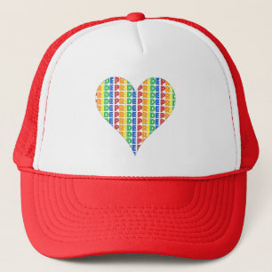 LGBTゲイプライド月お祝いレインボーハート キャップ