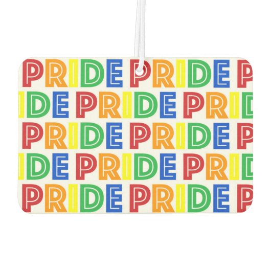 LGBTゲイプライド月お祝いレインボーレター カーエアーフレッシュナー (裏面)