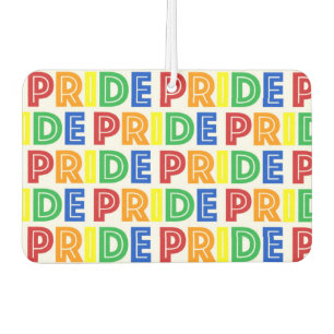 LGBTゲイプライド月お祝いレインボーレター カーエアーフレッシュナー