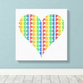 LGBTゲイプライド月お祝いレインボーレター キャンバスプリント (インサイチュ (ウッドフロア))