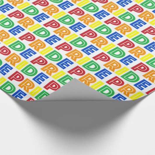 LGBTゲイプライド月お祝いレインボーレター ラッピングペーパー (角)