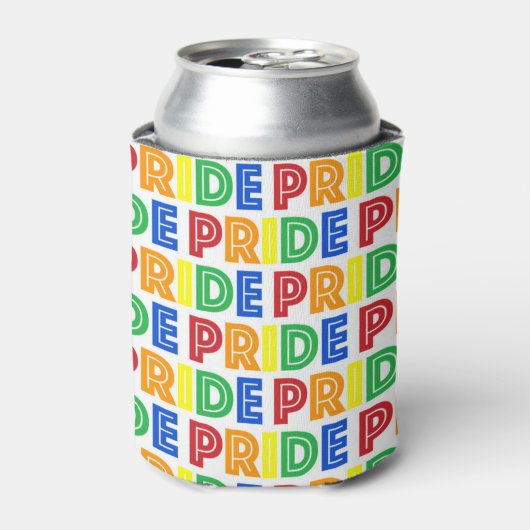 LGBTゲイプライド月お祝いレインボーレター 缶クーラー (缶正面)