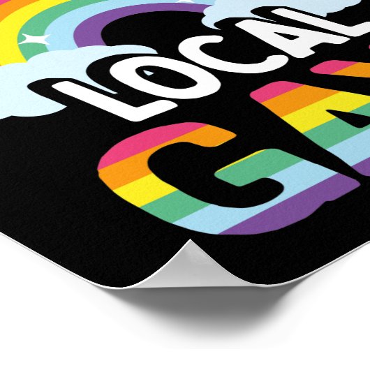 LGBTゲイプライド月が地域のゲイをサポート ポスター (角)