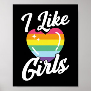 LGBTゲイプライド月の私は女の子が好き ポスター