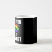LGBTゲイプライド月は真っ考え直ぐ コーヒーマグカップ (中央)