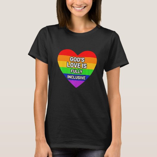 LGBTゲイプライド月クリスチャン神の愛はすべて私である Tシャツ (正面)