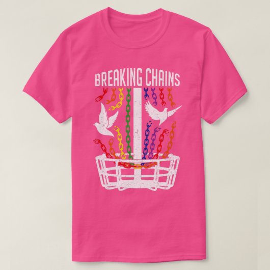 LGBTゲイプライド月ディスクゴルフプレーヤーBreaking Cha Tシャツ (デザイン正面)