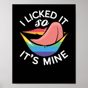 LGBTゲイプライド月私は自分のものになめた ポスター