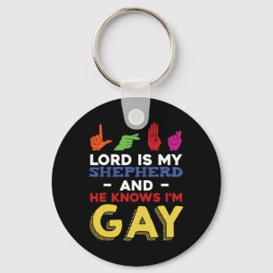 Lgbtゲイプライド月認識度Asl手話Q キーホルダー