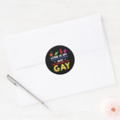 Lgbtゲイプライド月認識度Asl手話Q ラウンドシール (封筒)