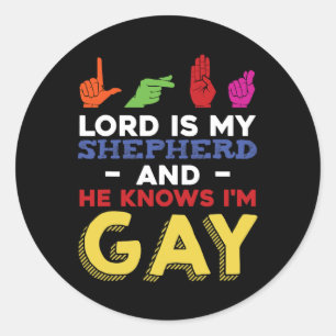 Lgbtゲイプライド月認識度Asl手話Q ラウンドシール