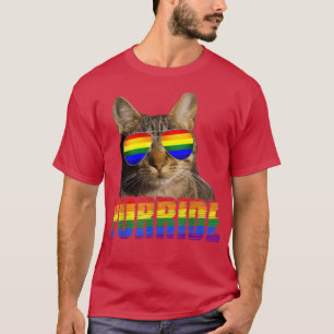 LGBTゲイプライド猫パーライド猫おもしろいLGBTQメンズWom Tシャツ