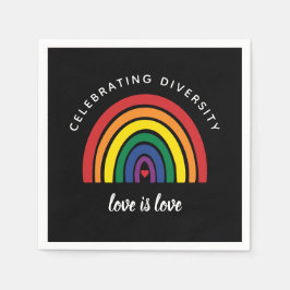 LGBTゲイプライド祝の愛は愛 スタンダードカクテルナプキン