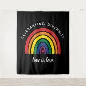 LGBTゲイプライド祝の愛は愛 タペストリー (正面)