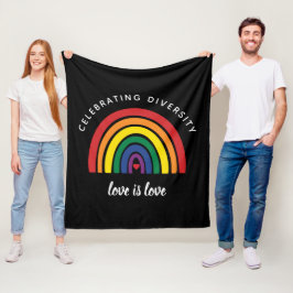 LGBTゲイプライド祝の愛は愛 フリースブランケット