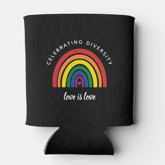 LGBTゲイプライド祝の愛は愛 缶クーラー (裏面)